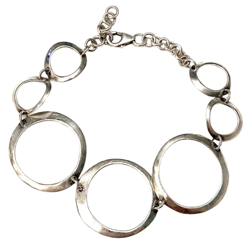 Sterling silver Circle Link Bracelet 925